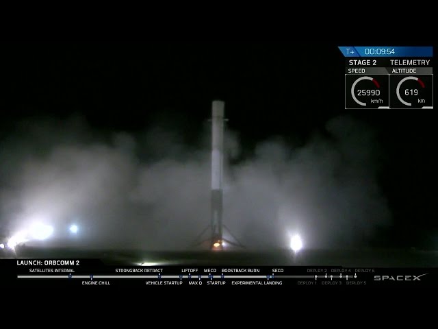 Space X Lands Falcon 9 Rocket Vertically For First Time - Video