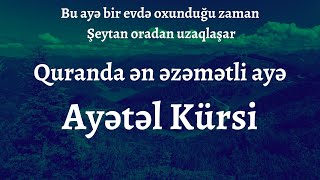 Quranda ən əzəmətli ayə - Ayətəl Kürsi. Bu ayə bir evdə oxunduğu zaman Şeytan or