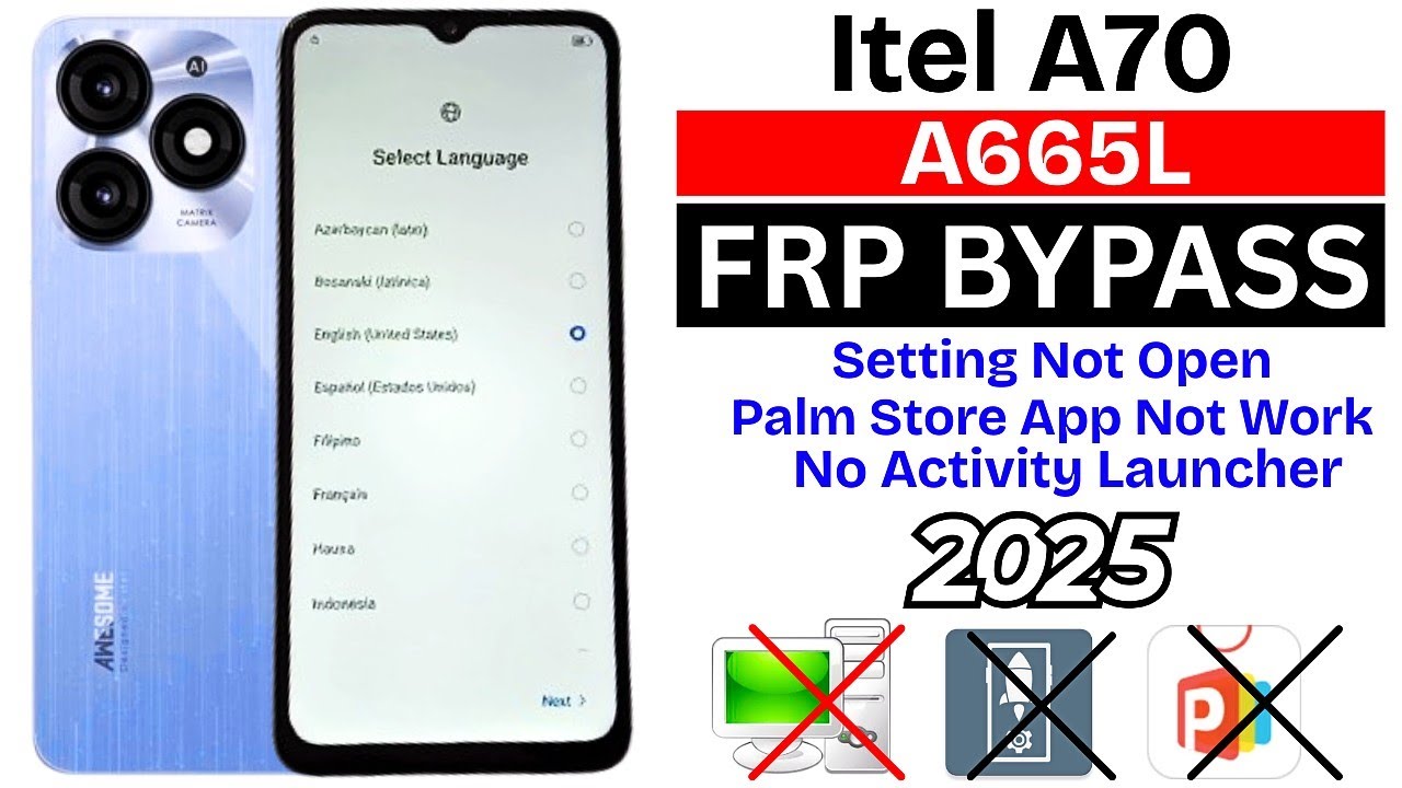 Itel A70 (A665L) Frp Bypass/Google Account Unlock Itel A70 (A665L) Frp Bypass/Google Account Unlock