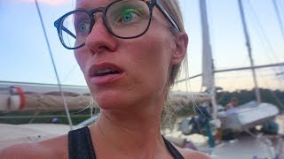 Sailing into a NIGHT SQUALL!!!! Life in the ITC ZED- Sailing Vessel Delos Ep. 193