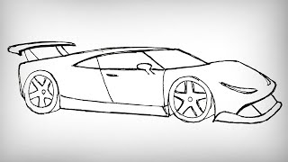 Basit Spor Araba Çizimi | ÇOK KOLAY Yarış Arabası Nasıl Çizilir?