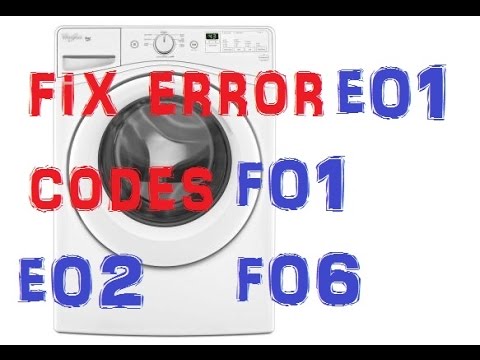Whirlpool Duet Maytag Washer Machine Repair Error Codes ...