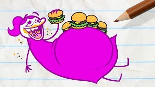 Is Pencilmiss Eating for Two?! -in- BELLY IDOL - Pencilmation Cartoons for Kids