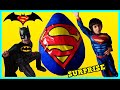 GIANT EGG SURPRISE OPENING Batman vs Superman Toys Kids Video...