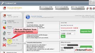 Configuring the Centovacast AutoDJ feature (Internet Radio)