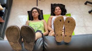 Mother And Daughter Feet Reflexology Challenge