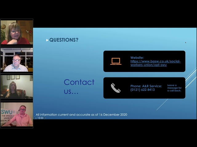 Watch Talk to SWU: Workplace issues webinar on YouTube.