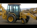 John Deere 110 Diesel Backhoe Loader Construction Machine Tractor Cab Hydro...