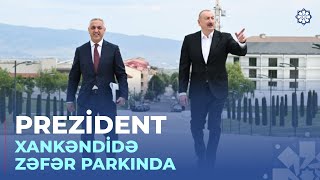 Prezident İlham Əliyev Xankəndidə Zəfər Parkında Görülən Tikinti Işləri Ilə Tanış Olub