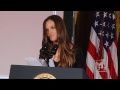 Hilary Swank speaks at the Second Annual White House Student Film Festival