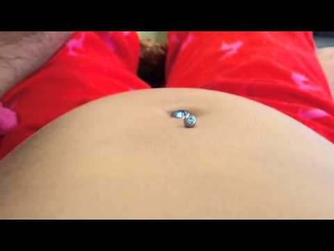 21 Weeks Pregnant Baby Kicking in Belly - YouTube