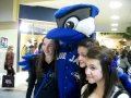 The Toronto Blue Jays mascot in St. John’s, Newfoundland and his photo-ops