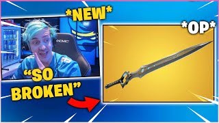 NINJA *FIRST TIME* Using The New *BROKEN* "INFINITY BLADE" Sword MELEE WEAPON!