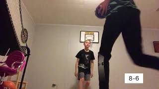 1v1 On mini basketball hoop vs Joe!!