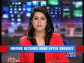 Hrithik returns home after surgery