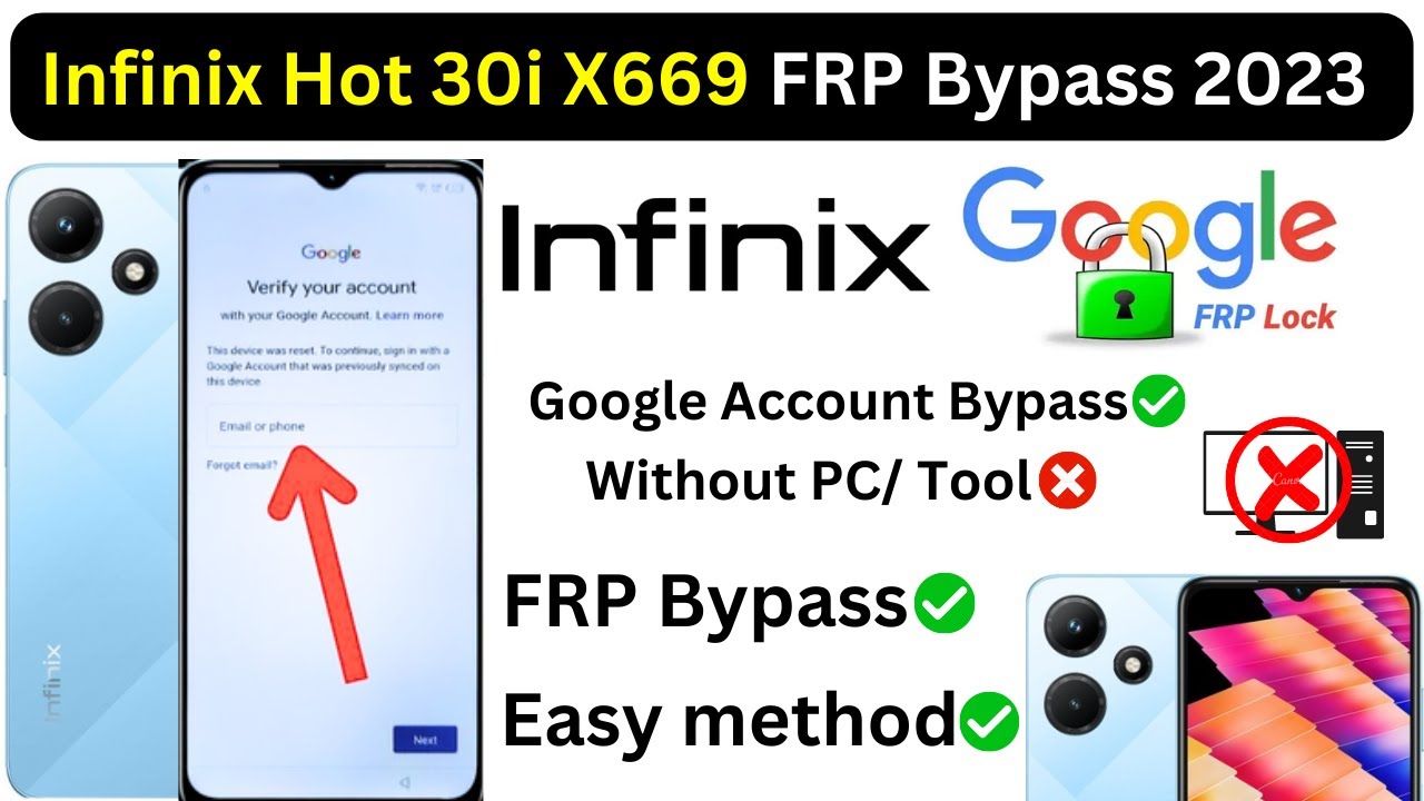 Infinix Hot 30i X669 FRP Bypass 2023 | Google Account Infinix Hot 30i X669 FRP Bypass 2023 | Google Account