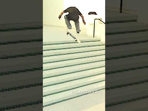 Kevin Romar Nollie Big Spin Olympic Pool Stairs in Long Beach Classic Skateboarding Shorts