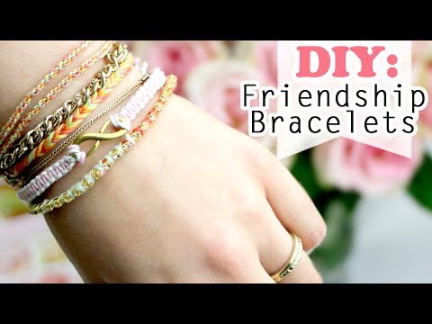 DIY: 4 Ways how to make Easy Friendship Bracelets - YouTube