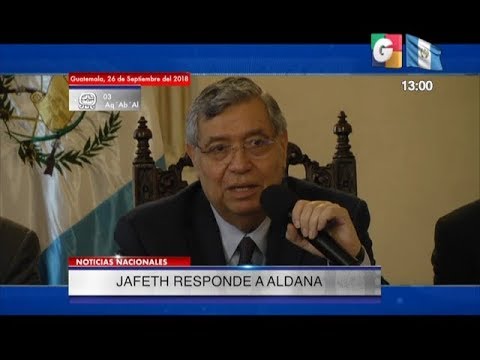 Jafeth Cabrera defiende a Jimmy Morales, ante acusación de Thelma Aldana | 26Sep