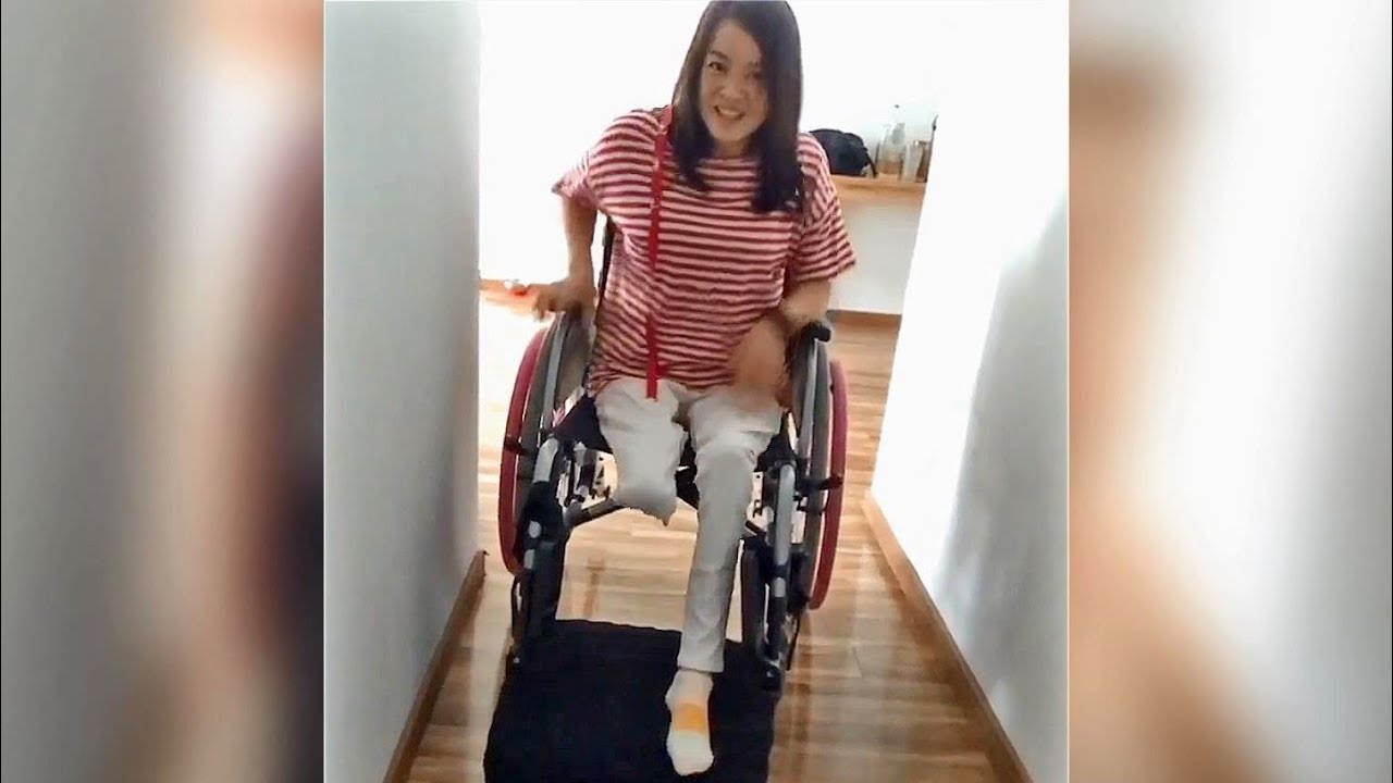 Gorgeous paraplegic transfers into car compilations