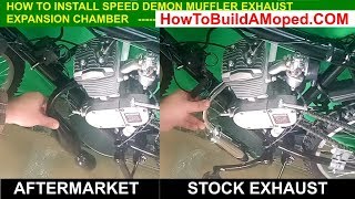 Exhaust Performance Speed Demon Muffler Expansion Chamber How To Build a Motorized Bicycle Part 16