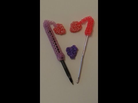 Как сделать из резинок кота на карандаш