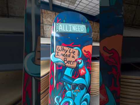New Evan Mansolillo pro model skateboard! Artwork by Nick Barthe