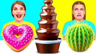 チョコレートファウンテンチャレンジ 食用の戦い Azaza Challenge