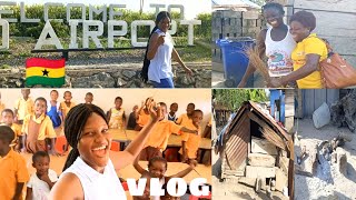 Vlog How We Live. Ewe Community In West Africa Ghana. Students In Rural Area.