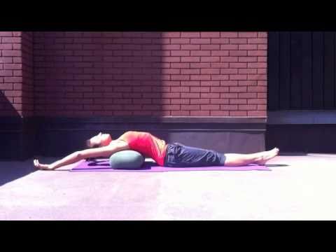 a using Using yoga  Pacheco Bolster Poses a bolster poses w/ Rebecca Yoga