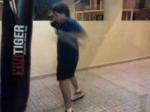 doing the 3 minute bas rutten boxing round