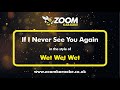 Wet Wet Wet - If I Never See You Again - Karaoke Version from Zoom Karaoke