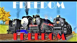 Fight For Freedom - Reading 2101 Vs D&H 302, Sp 4449, Prr M1B Trainz Race