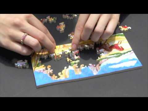 Putting Together a Hand Cut Wooden Jigsaw Puzzle