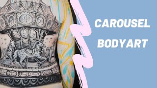 Carousel, Painted On Skin, Body Painting by Lana Chromium, Timelapse with Mehron Makeup Paints