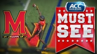 Acc Must See Moment Marylands Stefon Diggs Makes Unbelievable One-Handed Grab Accdigitalnetwork