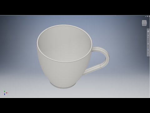 Học inventor cơ bản: Vẽ cái chén bằng inventor