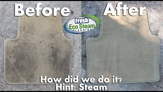 Clean Dirty Vehicle Floor Mats with Steam - Orlando FL