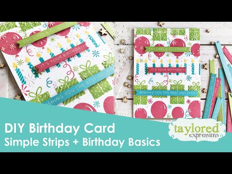 Simple Strips Stamp - Birthday Simple Strips Stamp - Birthday