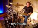 drum recording, comparing close mics to room mic