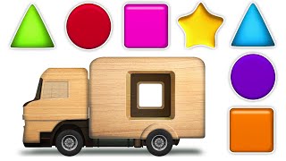 Learning Shapes, Colors & Numbers with Wooden Truck Toys | Ep1 - Best Learning s