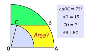 What is the Area of the Yellow Region?