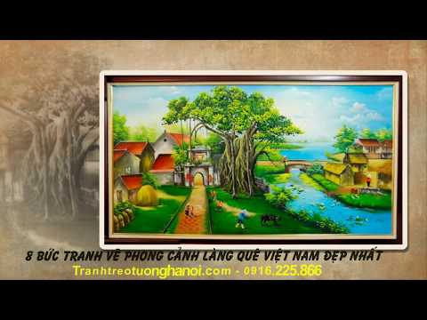 8 tranh vẽ phong cảnh làng quê Việt Nam đẹp nhất