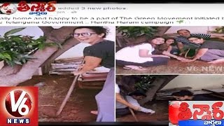 Sania Mirza Participates In Haritha Haram | Teenmaar News | V6 News