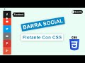 Barra de Redes Sociales Flotante con Html & Css