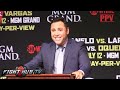 Caneo Alvarez vs. Erislandy Lara: Final Press conference Face off video