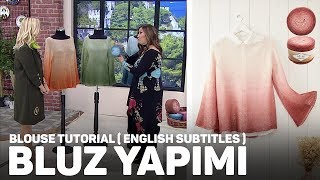 Alize Angora Gold Ombre Batik ile Tek Yumakla Bluz Yapımı  - Blouse tutorial wit