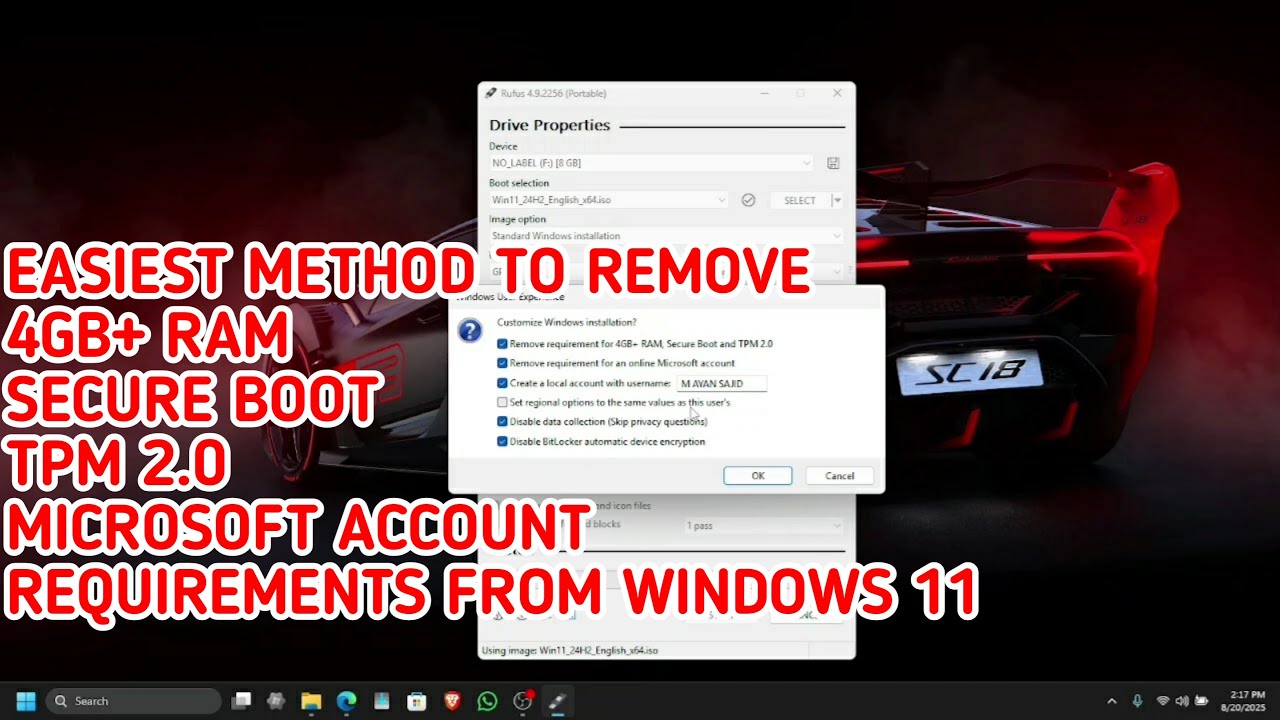 HOW TO EASILY REMOVE TPM 2.0 & MICROSOFT ACCOUNT, ALONG HOW TO EASILY REMOVE TPM 2.0 & MICROSOFT ACCOUNT, ALONG