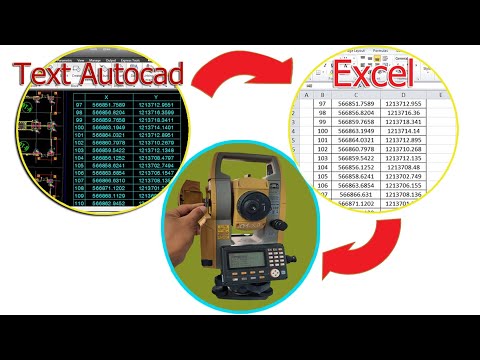 Chuyển TEXT AUTOCAD sang EXCEL rồi trút vào TOPCON ES