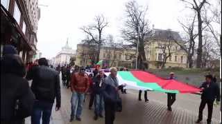 Под марш "Прощание Славянки",9-й митинг-шествие, Болгария-зона мира! 5.04.2015